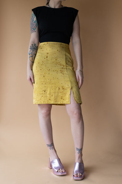 The A-Line Mini Skirt: Chartreuse